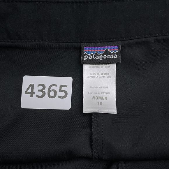 Patagonia Skirt Skort Women 10 Black Duway Golf Shorts Side Zip Active Casual - Picture 7 of 9